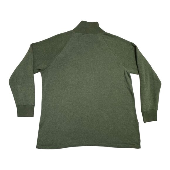 J.Crew Shawl Collar Pullover Green Fleece Lined Sweatshirt Men’s Large - Picture 4 of 10